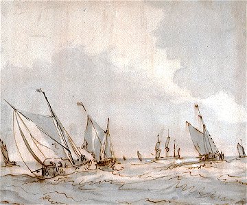 Kaags beating to windward in a breeze RMG PV5347