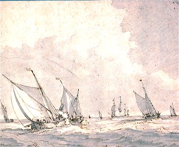 Kaags beating to windward in a breeze RMG PV5346