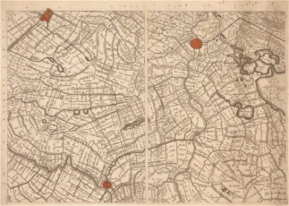 Kaart van Zuid-Holland in twee segmenten, objectnr A 1692