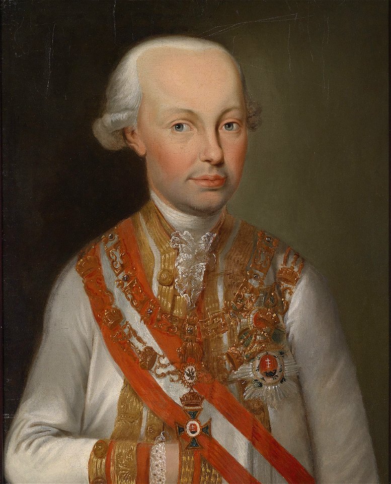 Kaiser Leopold II in Uniform mit den österreichischen Hausorden c1780