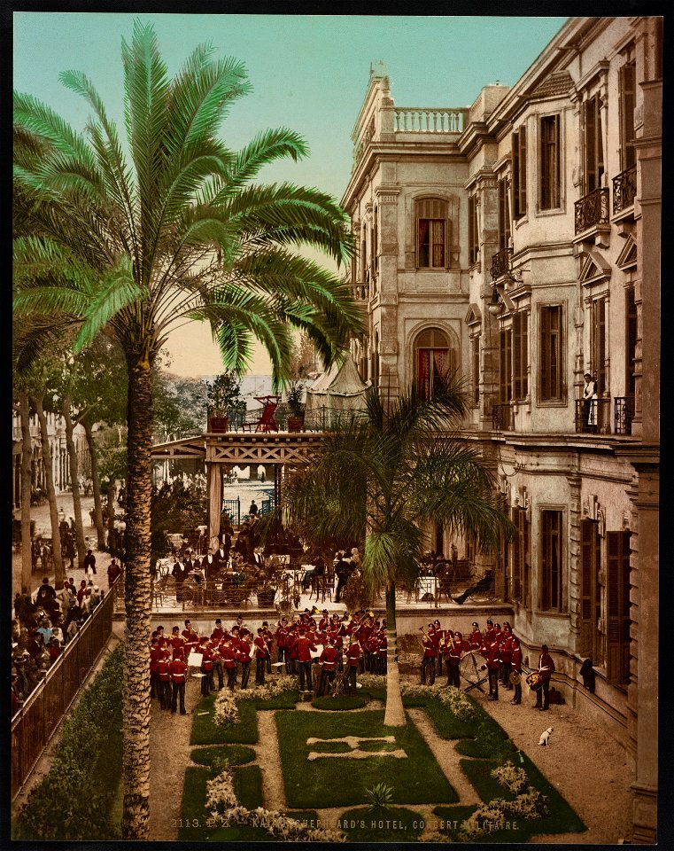 Kairo, Shepheard's Hotel, concert militaire LCCN2017657145