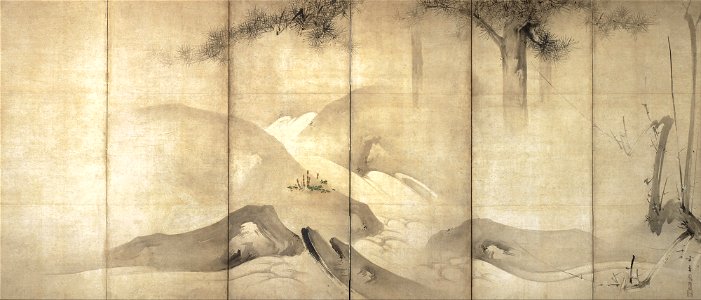 Kaihô Yûshô - Pine and Plum by Moonlight - Google Art Project