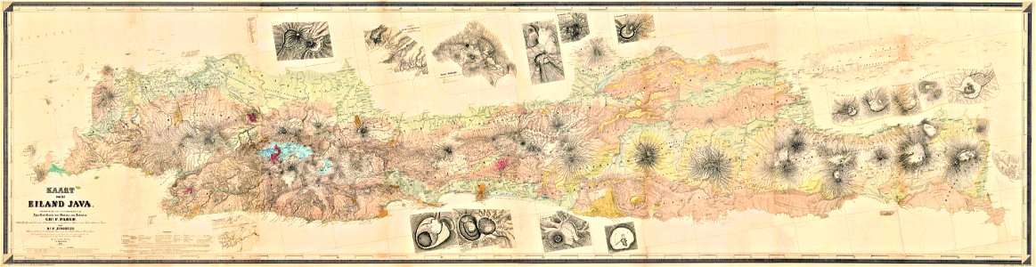 Kaart van het eiland Java - Geologische Ausgabe