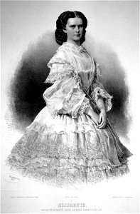 Kaiserin Elisabeth Kriehuber Litho