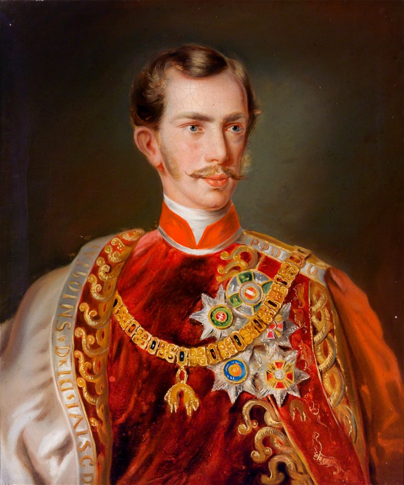 Kaiser Franz Joseph I im Ornat des Goldenen Vlies c1855