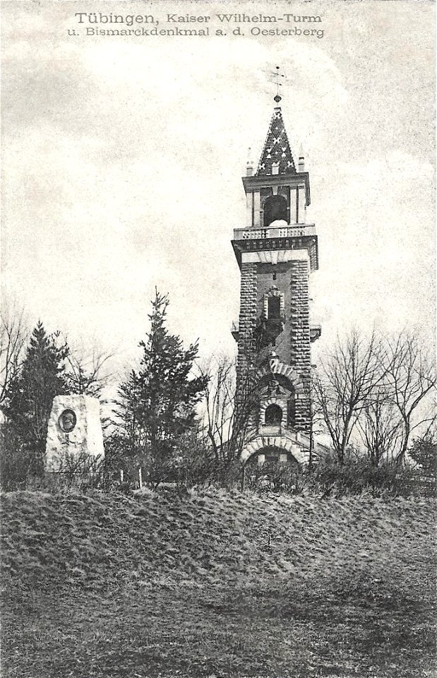 Kaiser-Wilhelm-Turm u Bismarck-Denkmal auf dem Österberg (AK Gebr. Metz 1906)