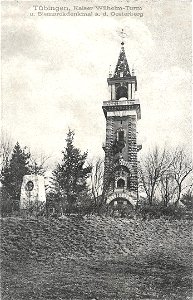 Kaiser-Wilhelm-Turm u Bismarck-Denkmal auf dem Österberg (AK Gebr. Metz 1906)