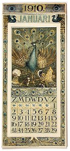 Kalenderblad januari 1910