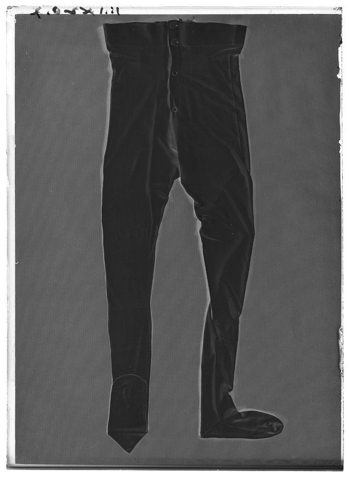 Kalsonger som tillhört Karl XIV Johan under hans svenska tid 1818-1844 - Livrustkammaren - 53242-negative