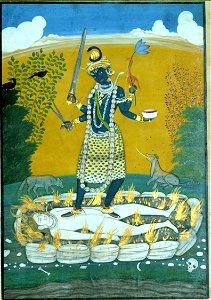 Kali stands masterfully over Shiva prostrate (6125071050)