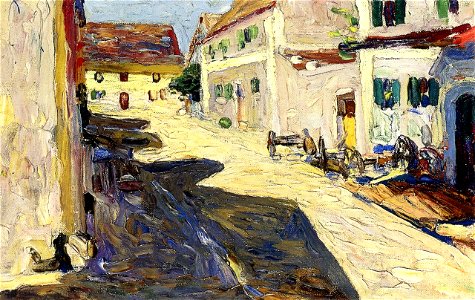 Kandinsky - Village Street, Kallmunz, 1903. Free illustration for personal and commercial use.