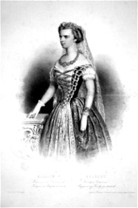 Kaiserin Elisabeth von Österreich Litho Eduard Kaiser 02