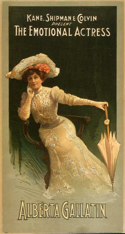 Kane, Shipman & Colvin present the emotional actress, Alberta Gallatin LCCN2014635517