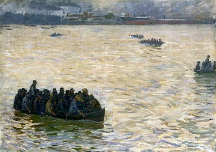 Leopold von Kalckreuth - Feierabend der Hafenarbeiter (1894)