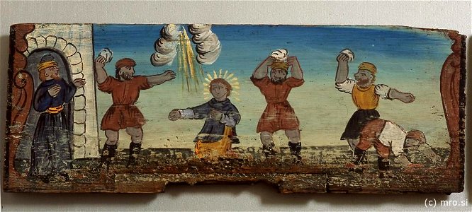 Kamenjanje sv. Štefana (panjska končnica)
