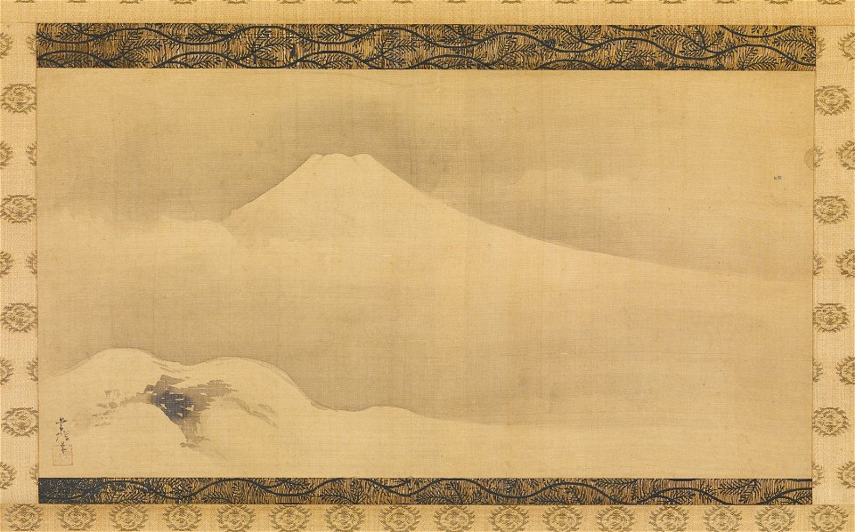 Kano Tsunenobu - Mount Fuji in the Winter - Walters 35206