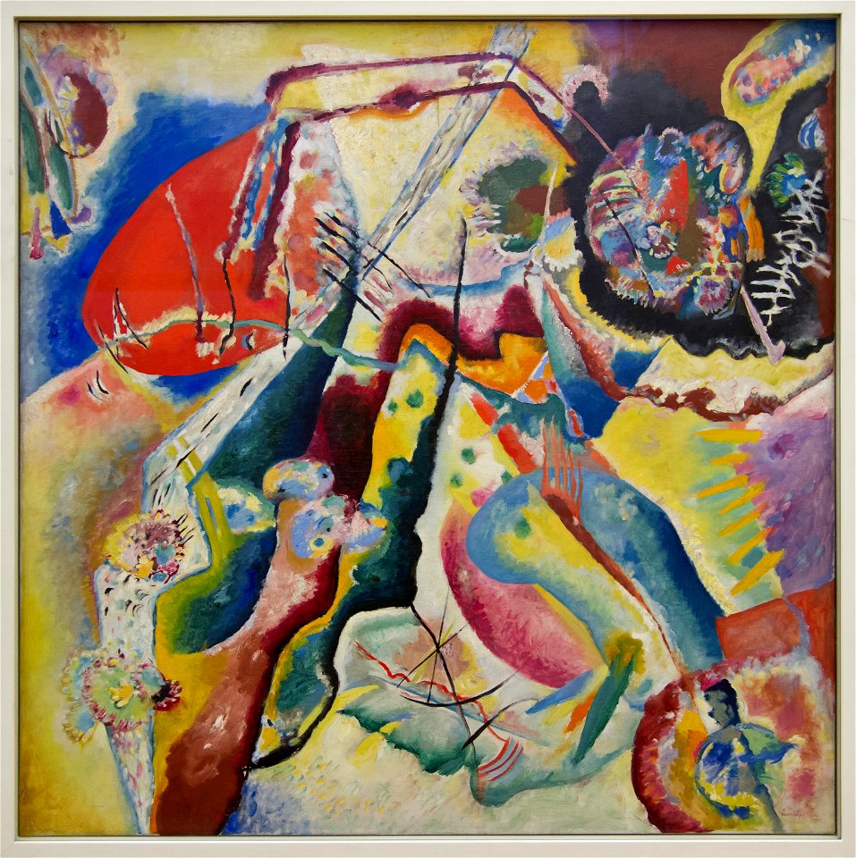 Kandinsky - Bild mit rotem Fleck