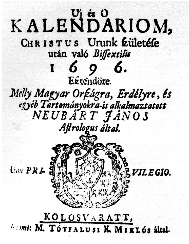 Kalendariom 1696