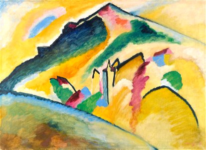 Kandinsky - HERBSTLANDSCHAFT (AUTUMN LANDSCAPE), 1911, R381. Free illustration for personal and commercial use.