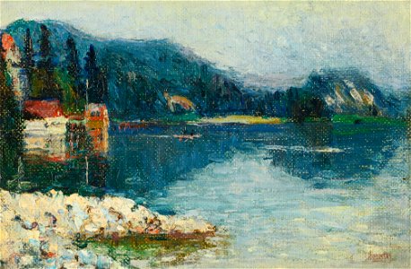 Kandinsky - KOCHEL—SEE, NEBEL (KOCHEL—LAKE, FOG), 1902, R520