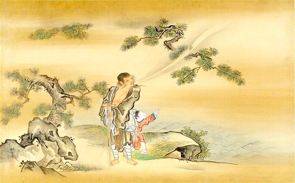Kano Tansetsu - Li Dieguai by a Pine Tree - 1943.56.22.17 - Harvard Art Museums