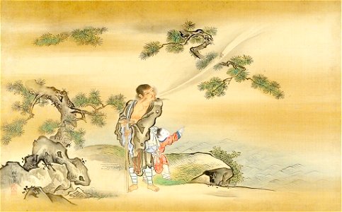 Kano Tansetsu - Li Dieguai by a Pine Tree - 1943.56.22.17 - Harvard Art Museums