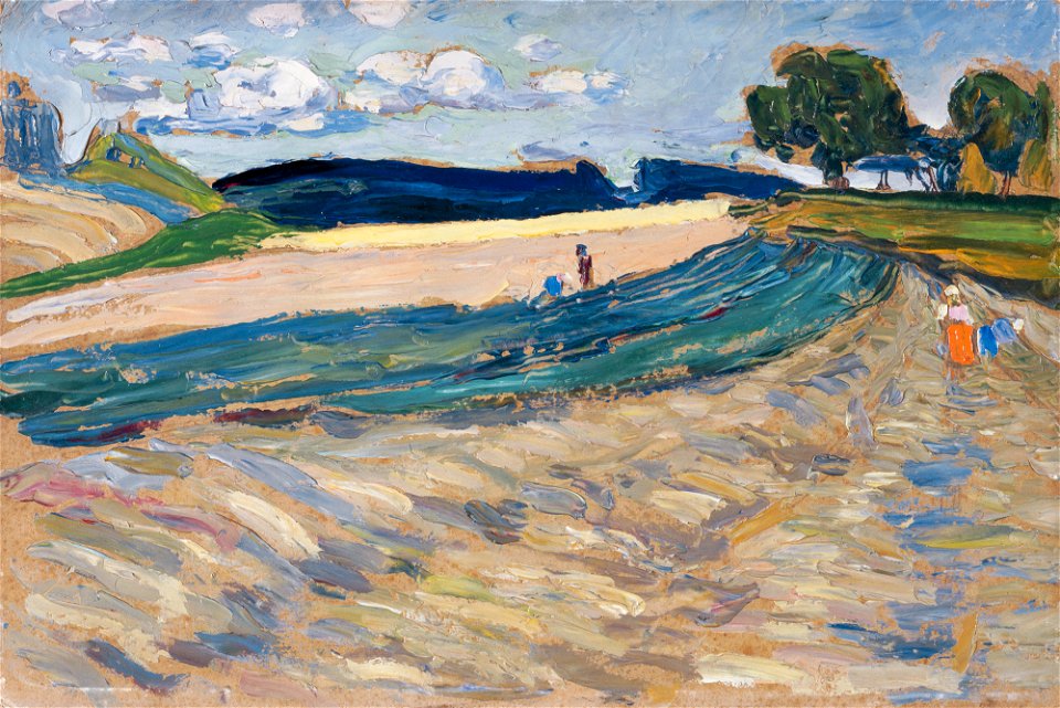 Kandinsky - Landschaft mit gelbem Feld, 1905