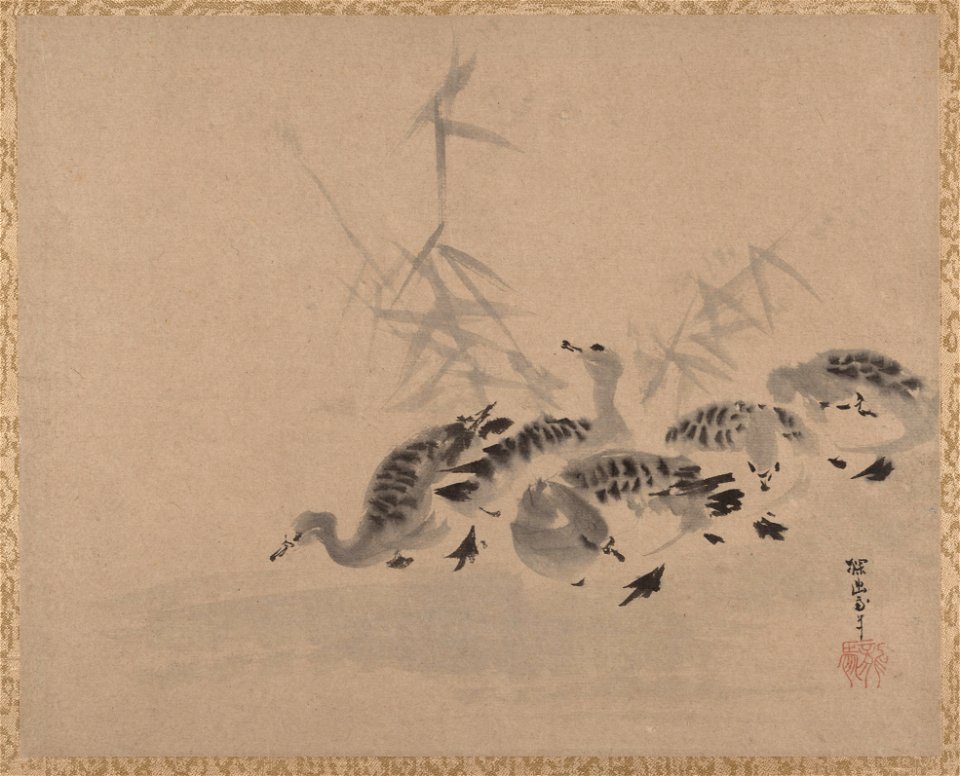Kano Tan'yū - Ducks and Reeds - 14.76.61.61 - Metropolitan Museum of Art