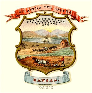 Kansas state coat of arms (illustrated, 1876)
