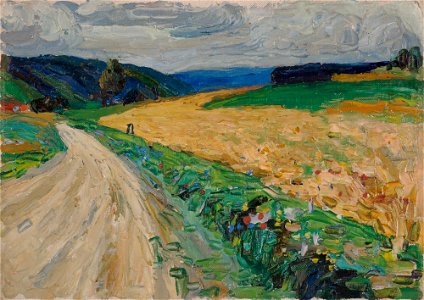 Kandinsky - Kallmünz – Naturstudie zur gelben Postkutsche, Sommer 1903