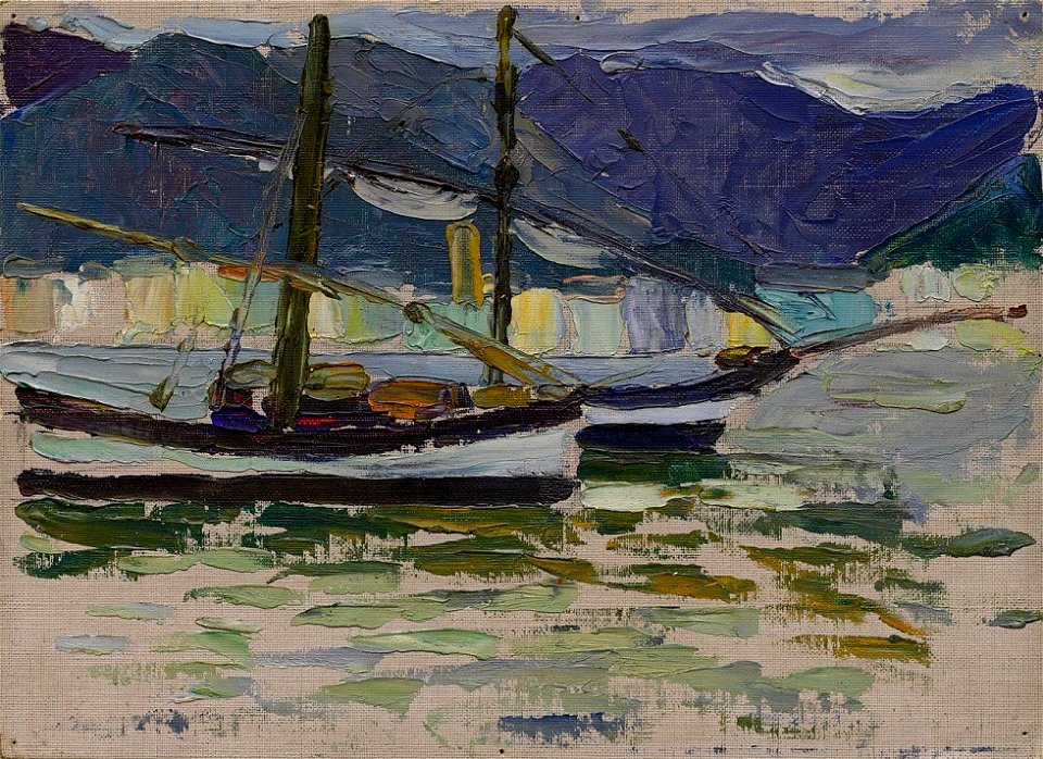 Kandinsky - Fishing Boats, Sestri, 1905