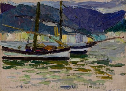 Kandinsky - Fishing Boats, Sestri, 1905