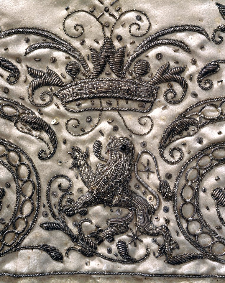 Kappkrage som tillhört Gustav II Adolf (mönsterdetalj) - Livrustkammaren - 65137