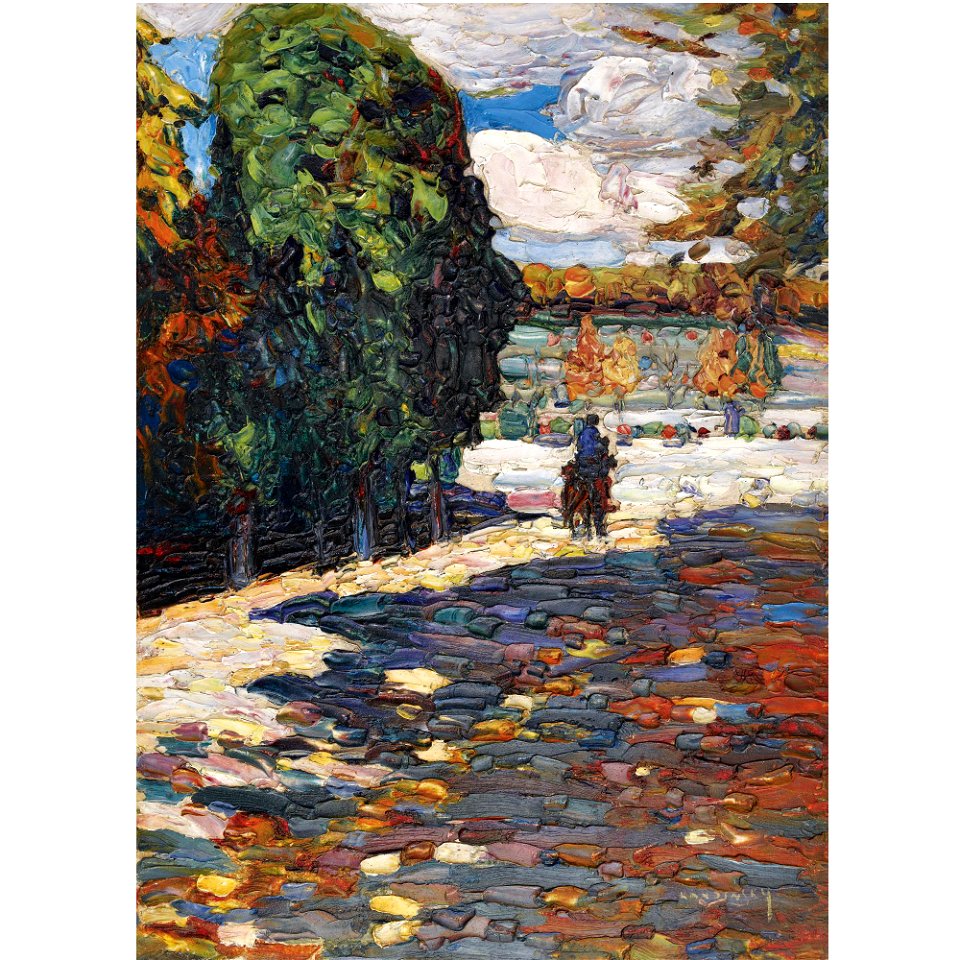 Kandinsky - PARK VON ST CLOUD - MIT REITER (PARK OF ST CLOUD - WITH HORSEMAN), 1906, R169
