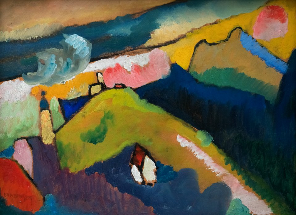 Kandinsky - Berglandschaft mit Kirche PA291101