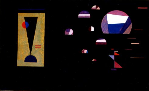 Kandinsky, Salon de musique MAMCS ( maquette du mur de gauche ). Free illustration for personal and commercial use.
