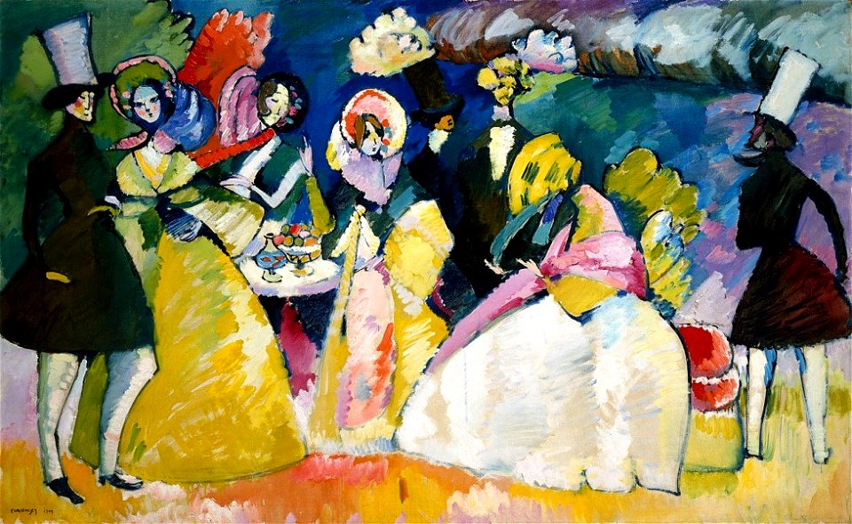 Kandinsky - Group in Crinolines, 1909
