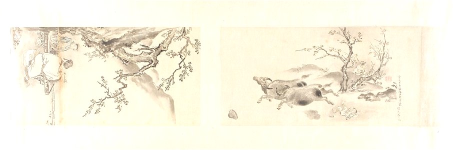 Kano Tan'yū - Connoisseur's Sketchbook by Kano Tan'yū (Tan'yū shukuzu) - 1985.499.3 - Harvard Art Museums