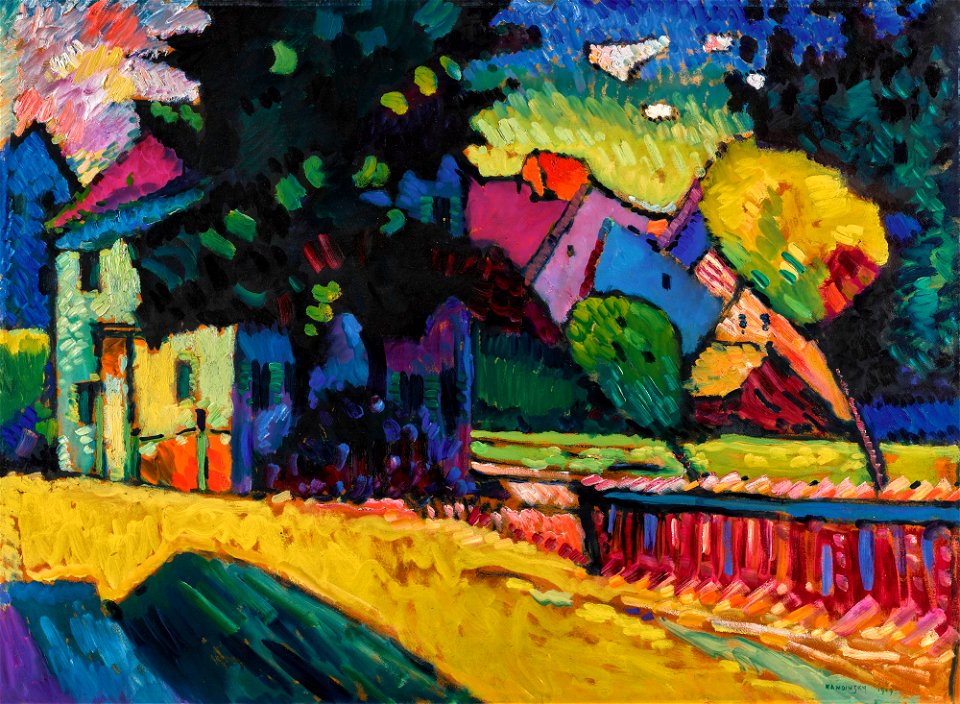 Kandinsky. MURNAU - LANDSCHAFT MIT GRÜNEM HAUS