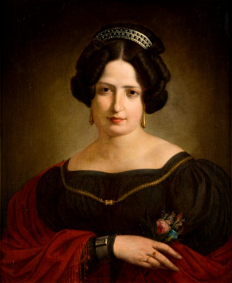 Kanut Rusiecki - Portrait of Wife Antonina - MNK II-a-59 - National Museum Kraków
