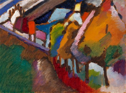 Kandinsky - Murnau - Schloss und Kirche, 1909. Free illustration for personal and commercial use.