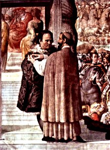 Kardinal Cajetan und Luther, von Francesco Salviati