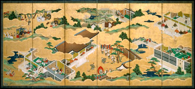 Kano Tsunenobu - Scenes from the Tale of Genji - P29w1.1 - Isabella Stewart Gardner Museum