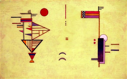 Kandinsky, Salon de musique MAMCS ( maquette du mur de droite ). Free illustration for personal and commercial use.