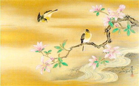 Kano Tanshin - Wood Crackers and Magnolia - 1943.56.21.12 - Harvard Art Museums