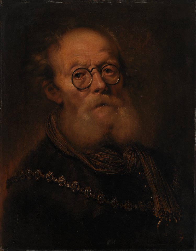 Karel van III Mander - En gammel mand. Allegorisk fremstilling af synet - KMSsp799 - Statens Museum for Kunst