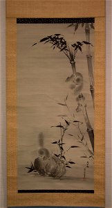 Kano Osanobu - Squirrels on Bamboo and Rock - 36.100.63 - Metropolitan Museum of Art