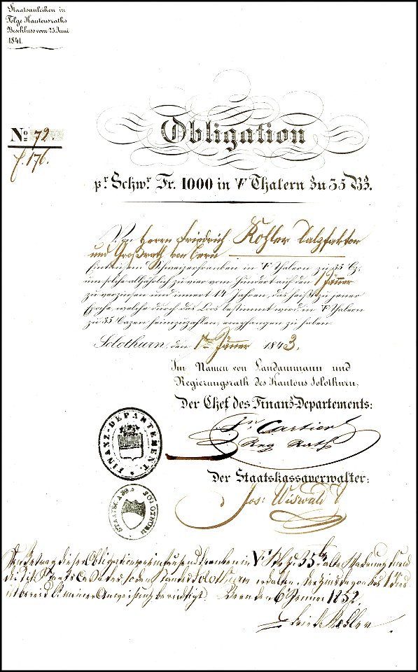 Kanton Solothurn 1843