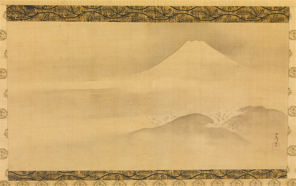 Kano Tsunenobu - Mount Fuji in the Spring - Walters 35203