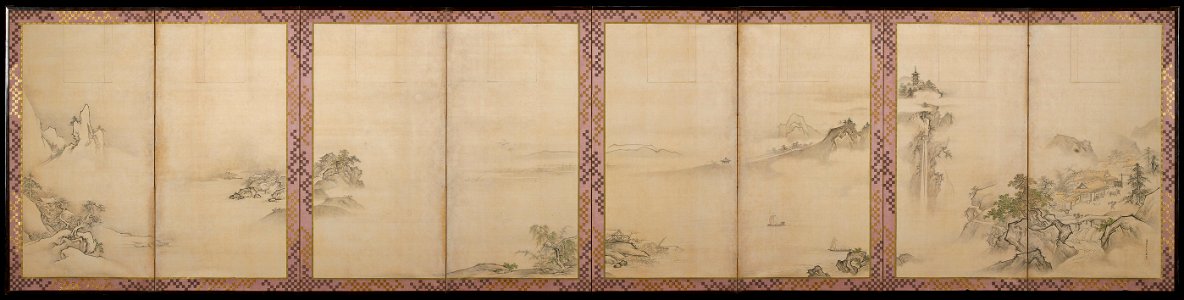 Kanō Tannyū. Eight Views of the Xiao and Xiang. Minneapolis Institute of Art